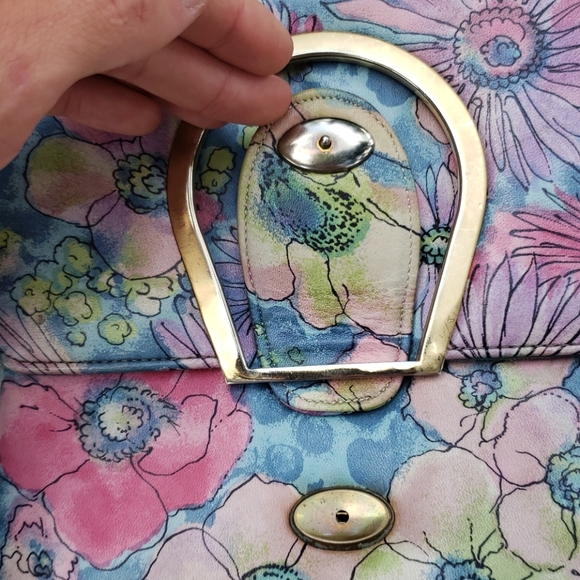 Vintage Varon Water Color Flower Purse Bag - Picture 6 of 12